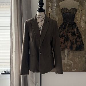 Women’s Brown Single-Button Blazer